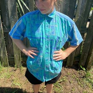 Vintage Retro Summer Button Down